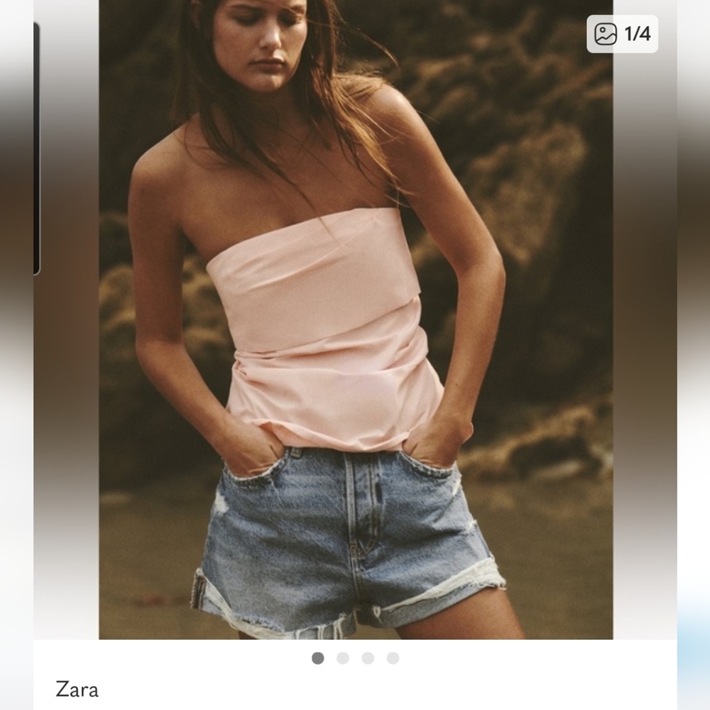 Zara Strapless Light Pink Tube Top